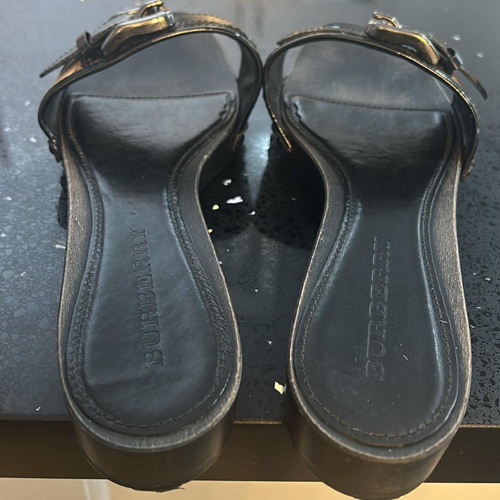 Burberry Wooden Slides - Picture 6 of 8